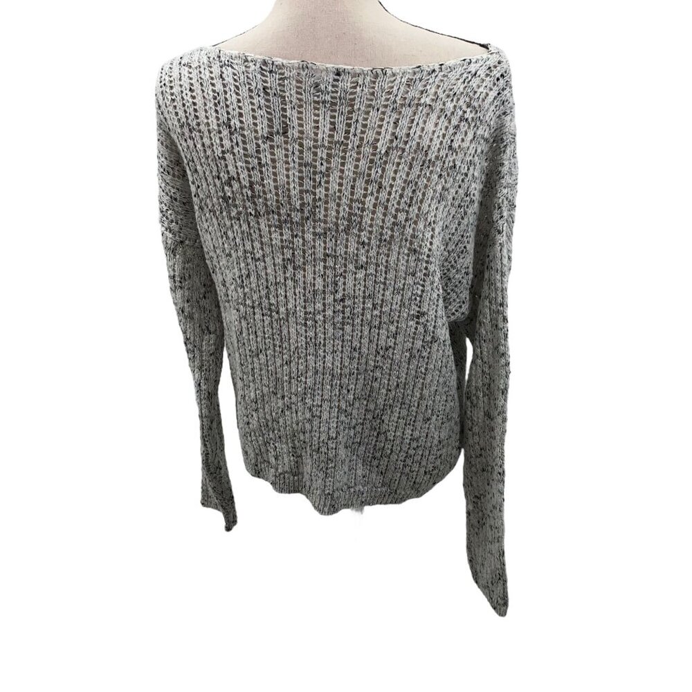 Bar III XL Pinhole Knit Sweater Marled Gray - Picture 3 of 5